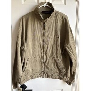 Vintage JG Hook Authentic Jacket‎ Coat 100% Cotton, Zip Up. Buttons At Collar